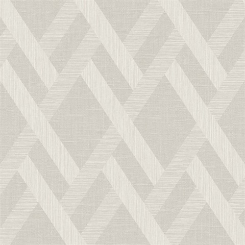 Cream Trellis Wallpaper