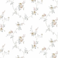 Cream Wedding Petite Floral Trail Wallpaper