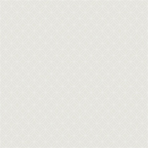 Cream & White Asian Lattice Wallpaper