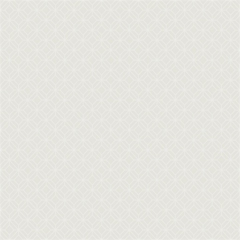 Cream & White Asian Lattice Wallpaper