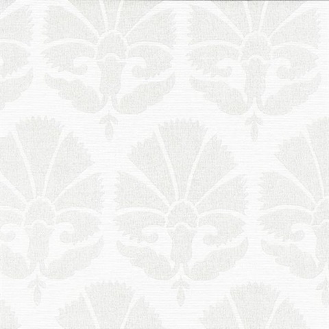 Cream & White Ottoman Fans Wallpaper