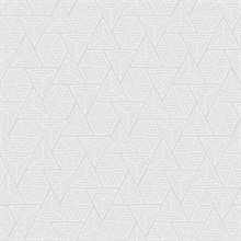 Cream & White Triangle Geometric Shapes Wallpaper
