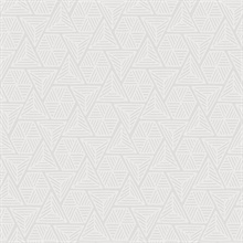 Cream & White Triangle Geometric Shapes Wallpaper
