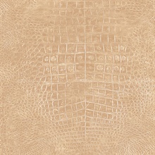 Gold Crocodile Skin Textured Wallpaper