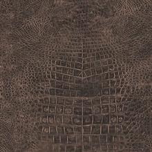 Dark Brown & Copper Crocodile Skin Textured Wallpaper
