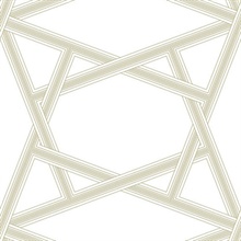 Crossroads Geo Geometric Metallic Gold Peel and Stick Wallpaper
