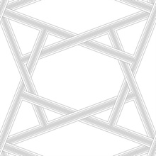 Crossroads Geo Geometric Metallic Silver Peel and Stick Wallpaper