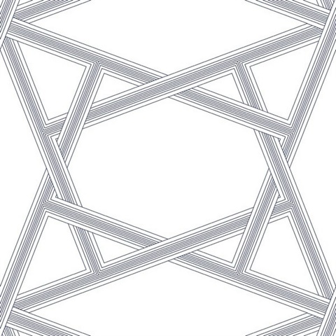 Crossroads Geo Geometric Navy Blue Peel and Stick Wallpaper