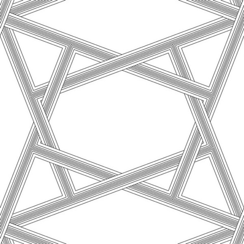 Crossroads Geo Geometric Onyx Peel and Stick Wallpaper
