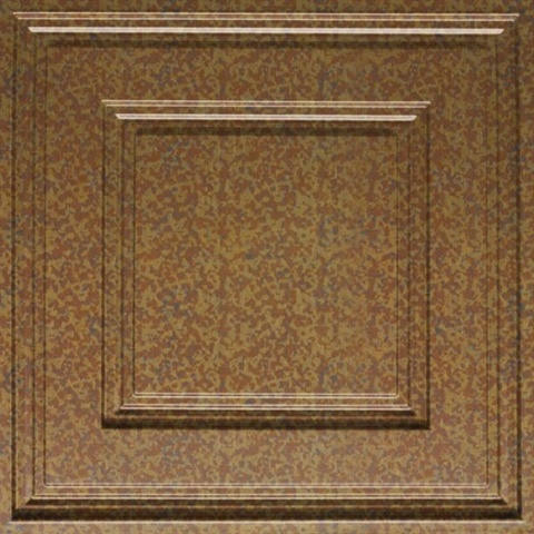 Cubed Ceiling Panels Aged Copper
