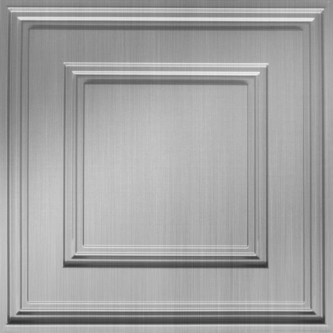 Cubed Ceiling Panels Brushed Aluminum