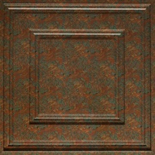 Cubed Ceiling Panels Copper Patina