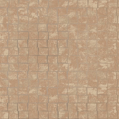 Cubist Copper Geometric