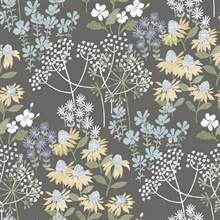 Cultivate Grey Springtime Blooms Wallpaper