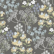 Cultivate Grey Springtime Blooms Wallpaper