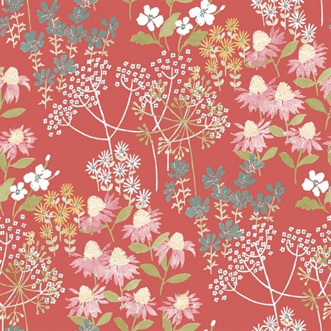 Cultivate Red Springtime Blooms Wallpaper