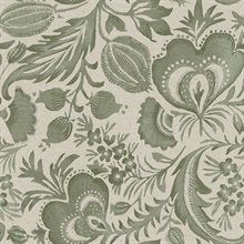 Culver Moss Textured Jacobean Wallpaper