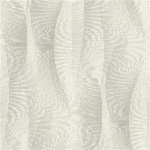 Currin Light Grey Abstract Textured Wave  Wallpaper