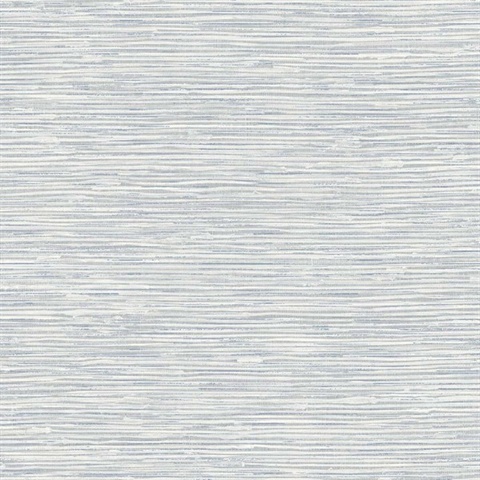 Cyrus Faux Grasscloth Dove Grey & Bluestone Peel and Stick Wallpaper