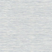Cyrus Faux Grasscloth Dove Grey & Bluestone Peel and Stick Wallpaper