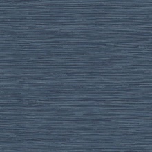 Cyrus Faux Grasscloth Naval Blue & Metallic Silver Peel and Stick Wall
