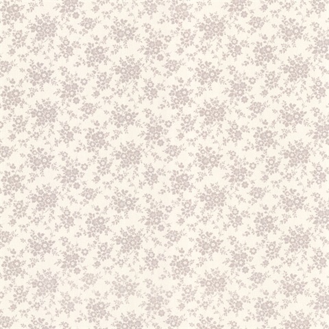 Dainty Mauve Small Floral Wallpaper