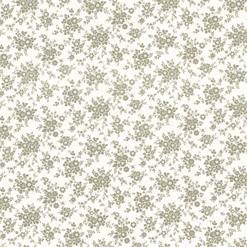 Dainty Sage Small Floral Wallpaper