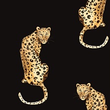 Daisy Bennett Peel and Stick Animal Print Leopard King Black Wallpaper