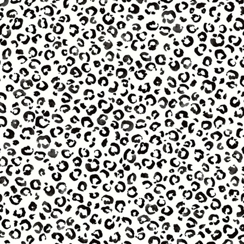 Daisy Bennett Peel and Stick Animal Print Classic Leopard Black and Wh