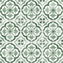 Daisy Bennett Peel and Stick Tile Sorento Tile Jungle Green Wallpaper
