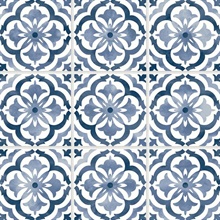 Daisy Bennett Peel and Stick Tile Sorento Tile Navy Wallpaper