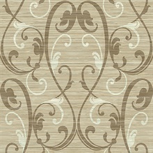 Damask On Grasscloth Mylar