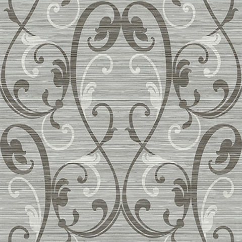 Damask On Grasscloth Mylar