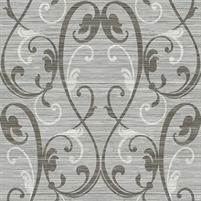 Damask On Grasscloth Mylar