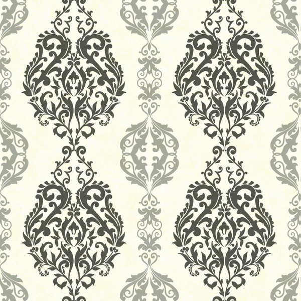 WB5438 Damask Stripe Wallpaper Boulevard