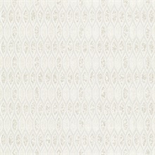 Damour Cream Hexagon Ogee Wallpaper