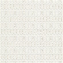 Damour Cream Hexagon Ogee Wallpaper