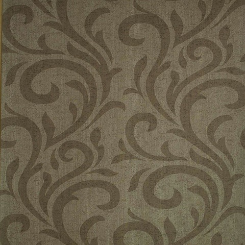 Dante Brown Swirl Wallpaper