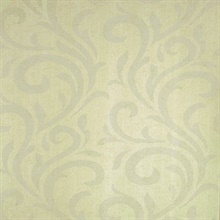 Dante Light Green Swirl Wallpaper