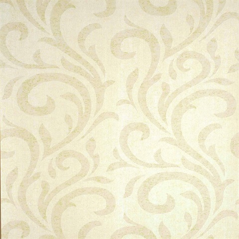 Dante Light Yellow Swirl Wallpaper