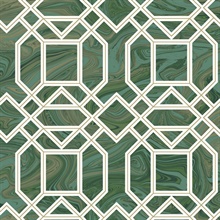 Daphne Green Trellis Wallpaper