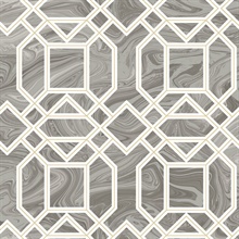 Daphne Grey Trellis Wallpaper