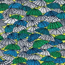 Dara Chartreuse Jolly Brollies Umbrella Wallpaper