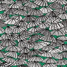 Dara Green Jolly Brollies Umbrella Wallpaper