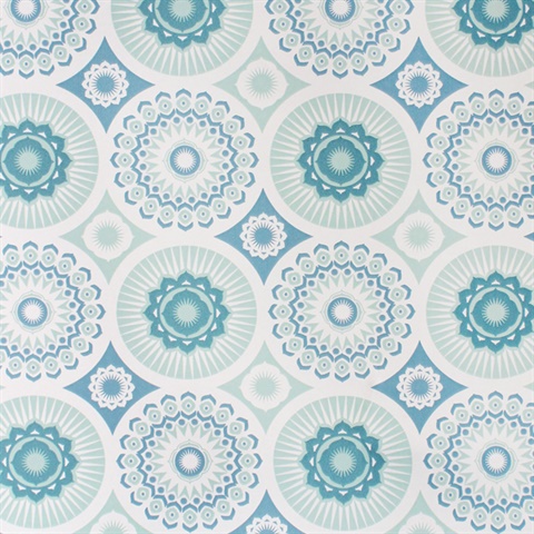 Darjeeling - Chalkhill Blue colourway wallpaper