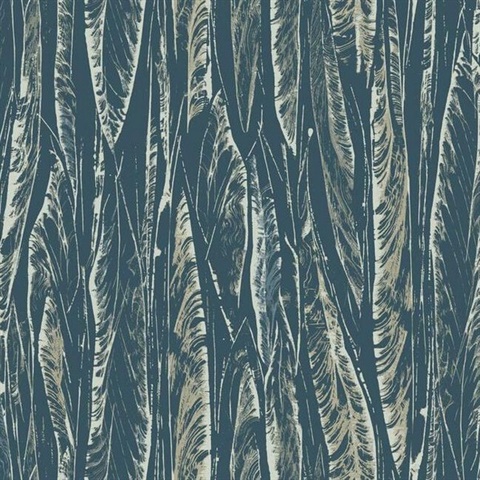 Dark Blue Native Forest Tree Leaves Wallpaper