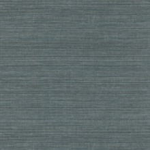 Dark Blue Silk Textured Faux Fabric Wallpaper