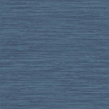 Dark Blue & Sky Blue Faux Grasscloth Sisal Wallpaper