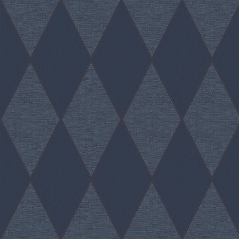 Dark Blue Textured Diamond Wallpaper
