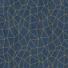 Dark Blue Textured Giraffe Skin Metallic Wallpaper